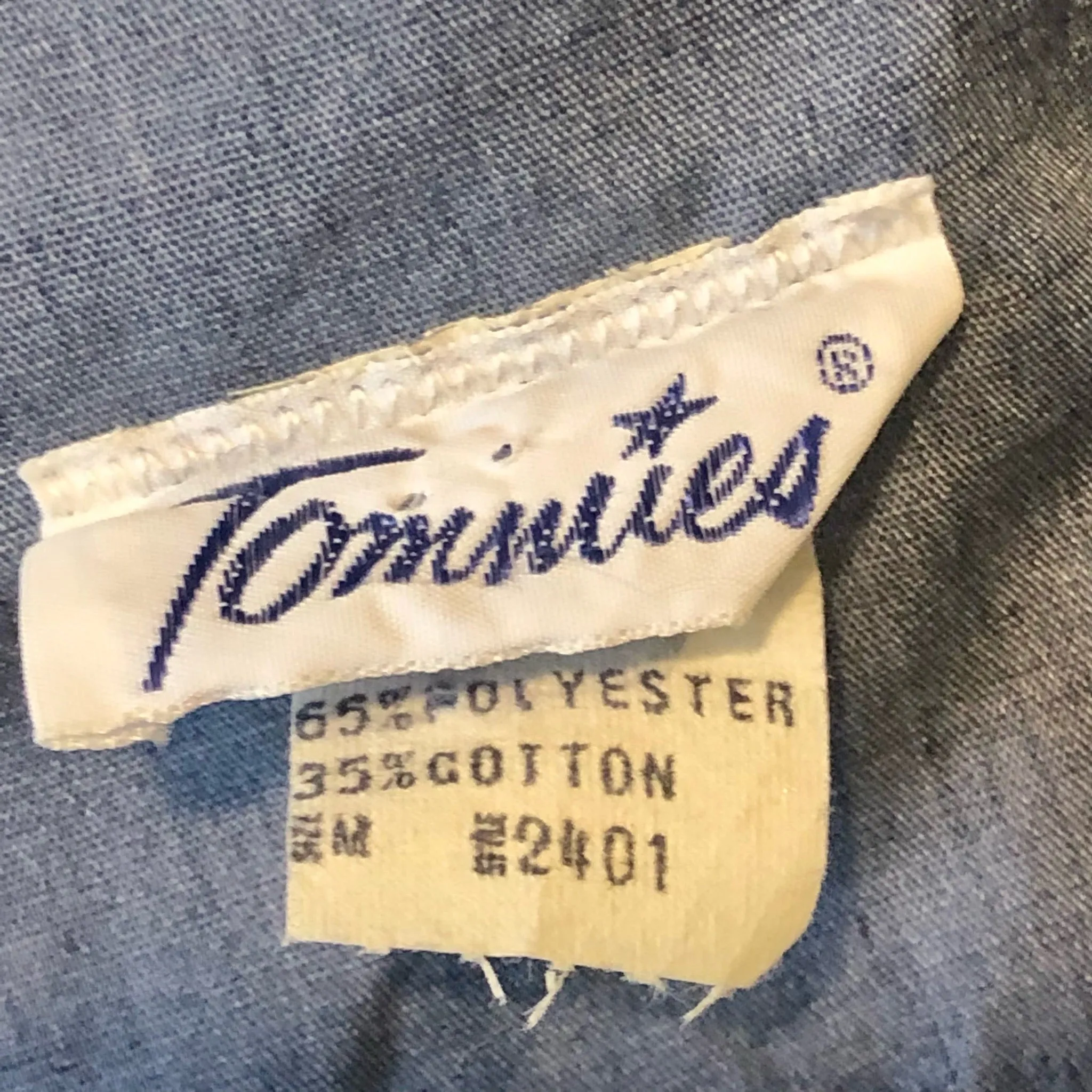 1970s Chambray Side Tie Dress