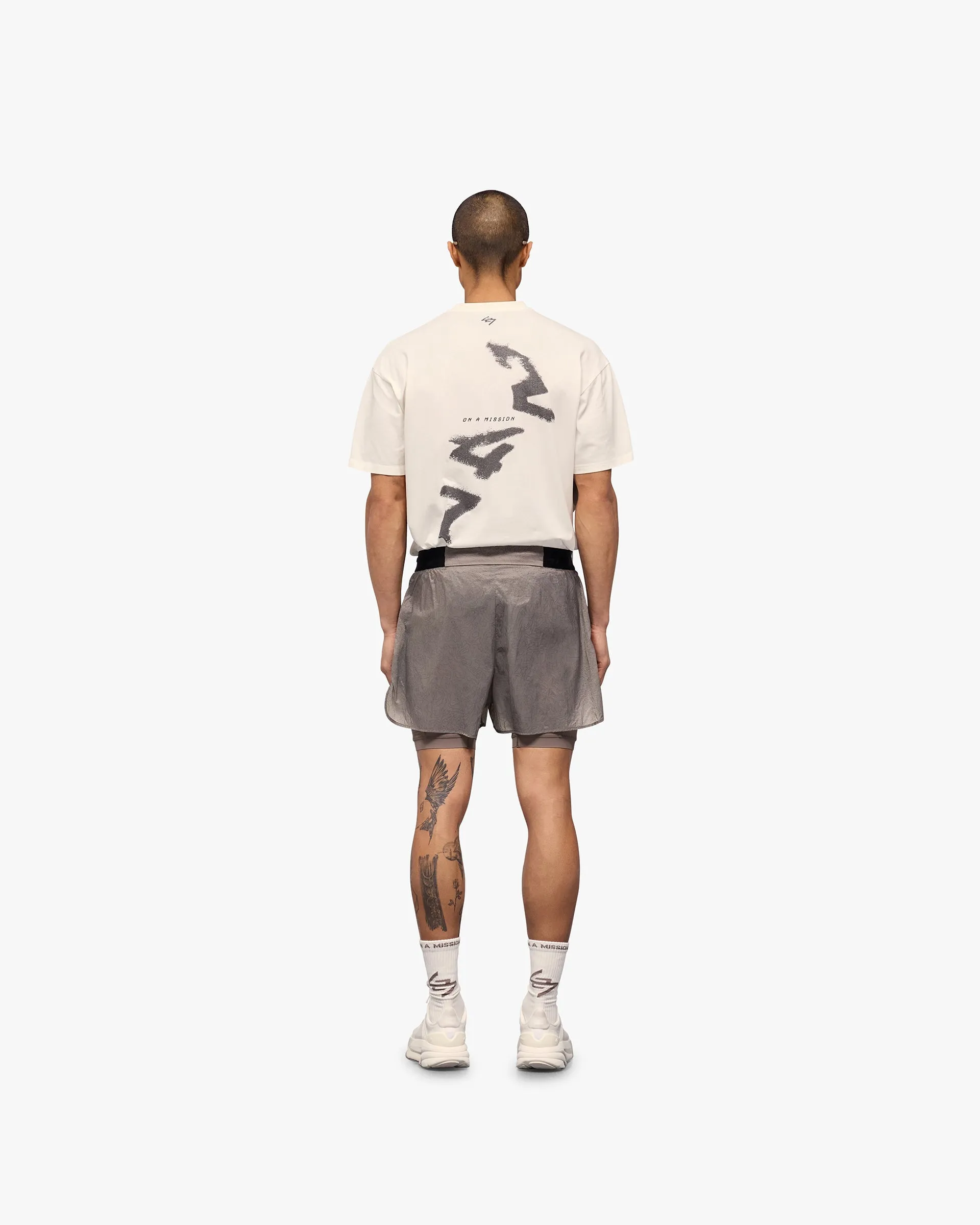 247 Contour 2-In-1 Run Shorts - Pebble