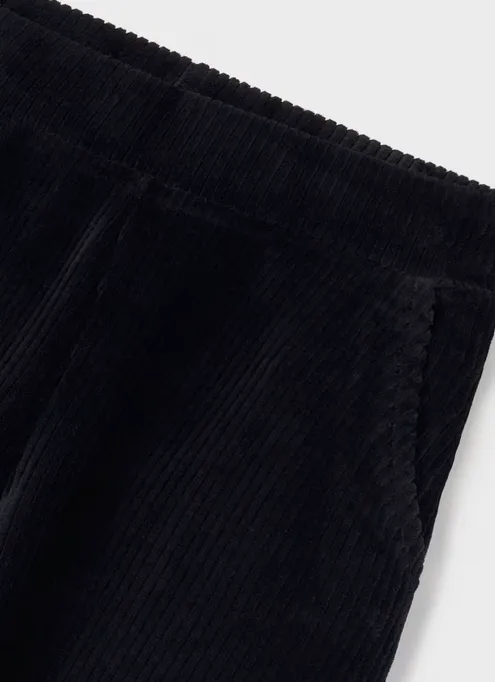 7549 Mayoral Tween/Teen Girls Velour Wideleg Pants - Black