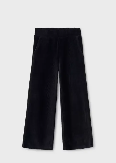 7549 Mayoral Tween/Teen Girls Velour Wideleg Pants - Black