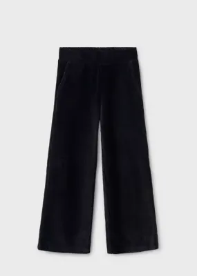 7549 Mayoral Tween/Teen Girls Velour Wideleg Pants - Black