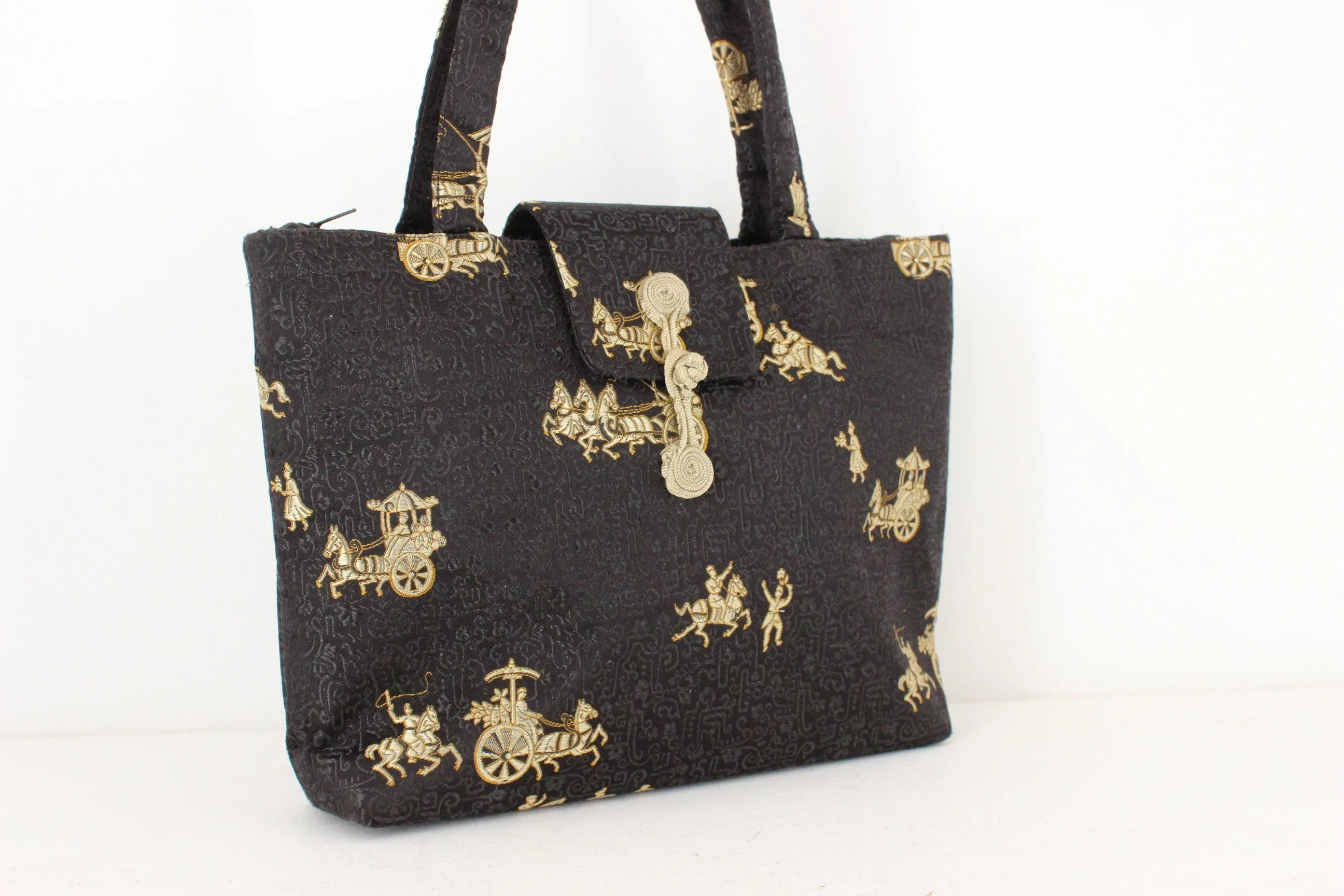 80s Chinese Silk Small Handbag