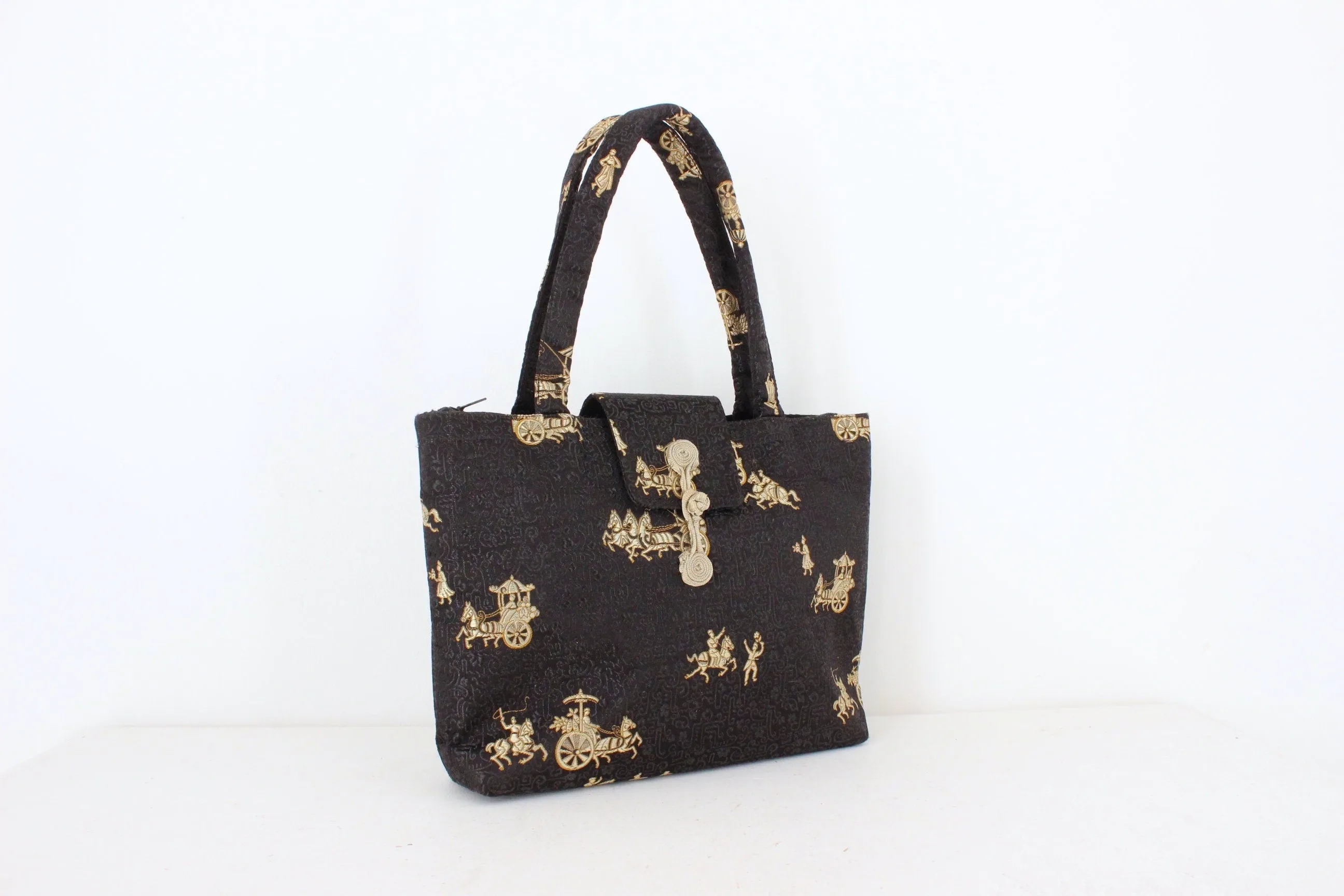 80s Chinese Silk Small Handbag