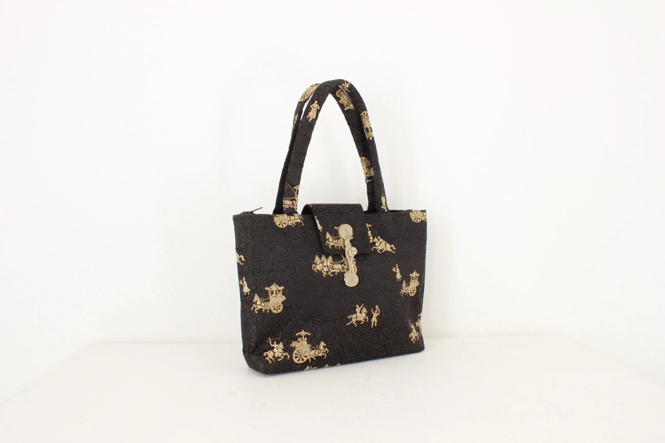 80s Chinese Silk Small Handbag