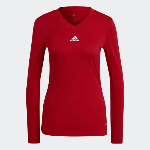 Adidas Team Base Compression Tee Red Women's