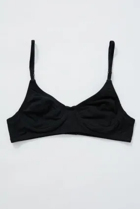 Afends Lolly Hemp Bralette Black