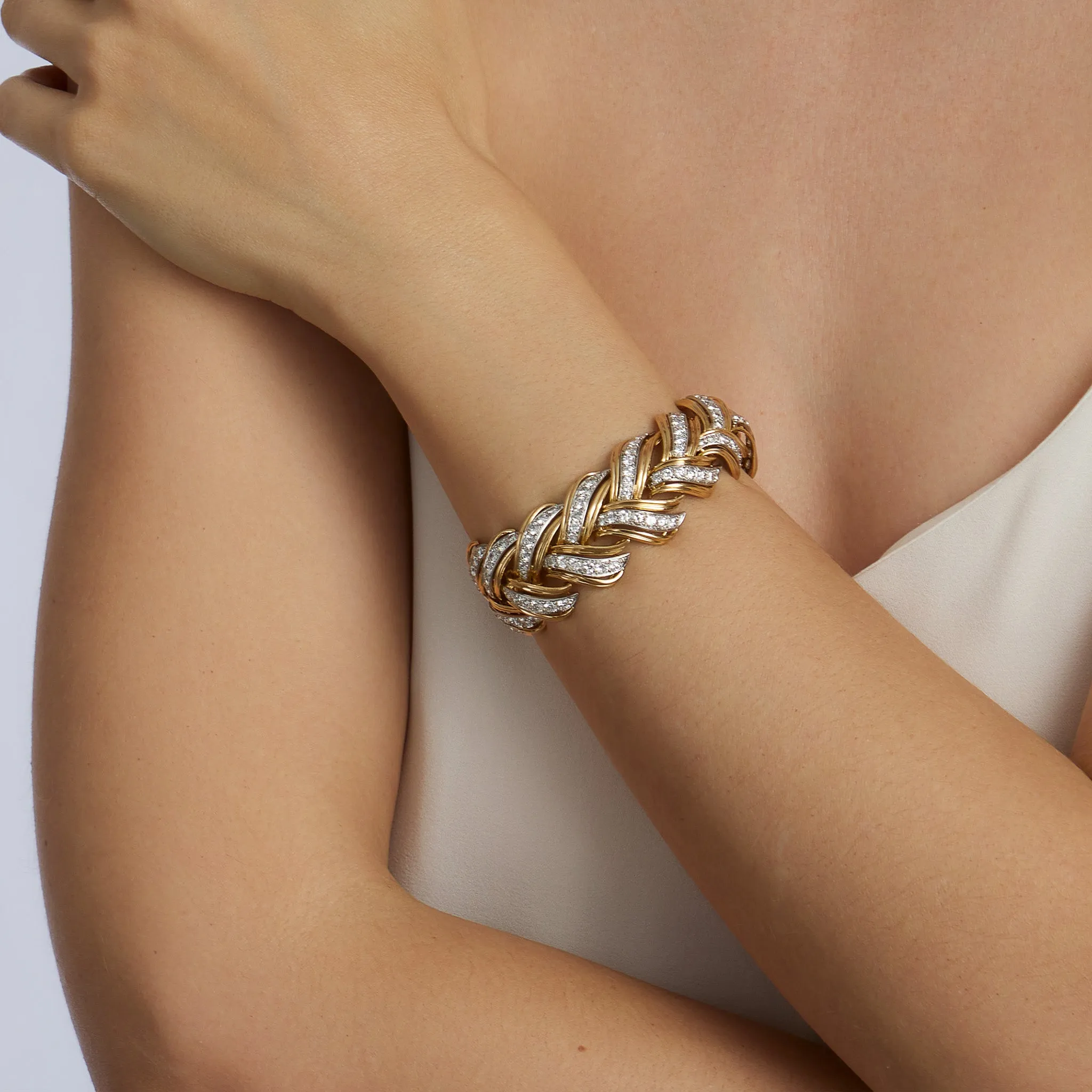 André Vassort Gold and Diamond Bracelet