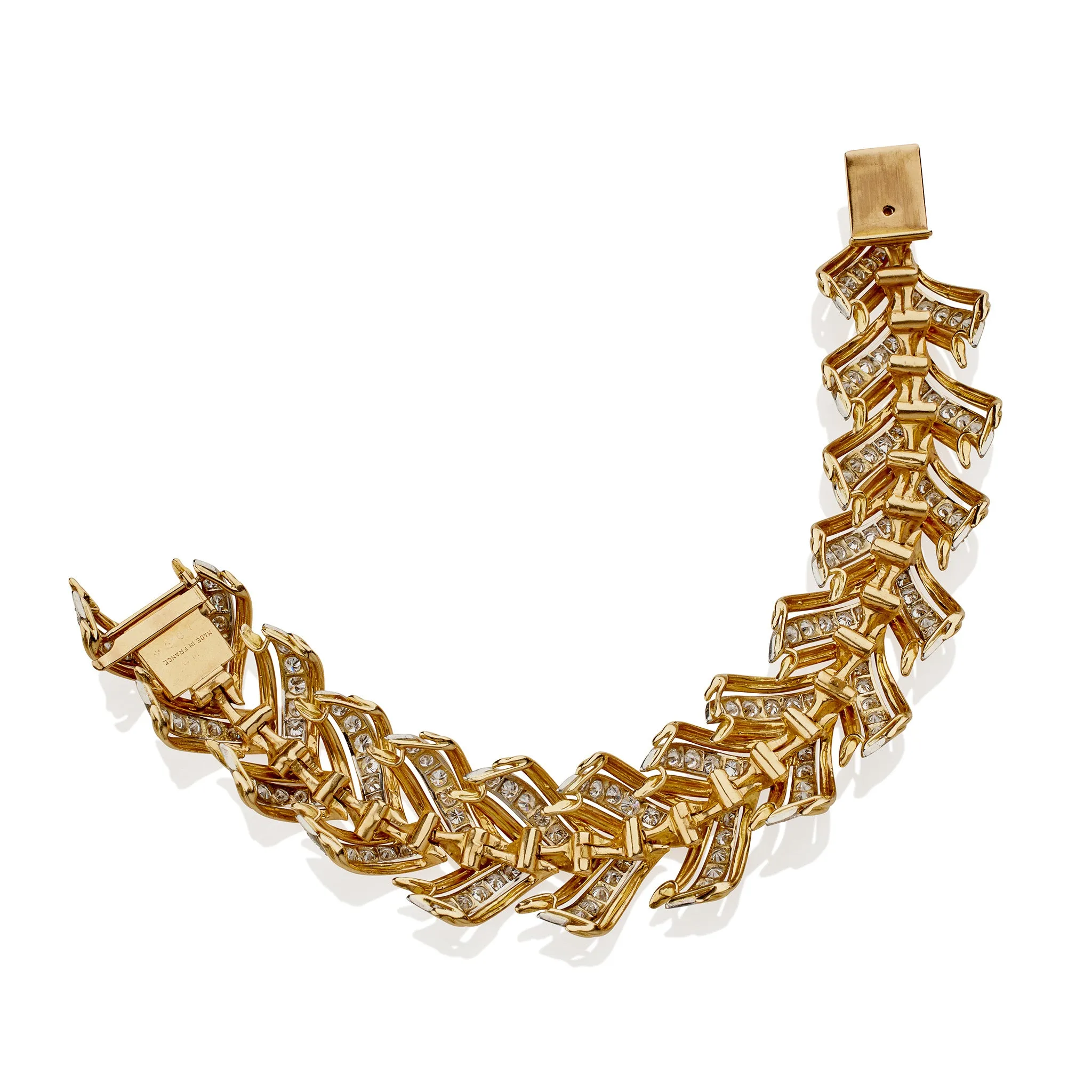 André Vassort Gold and Diamond Bracelet