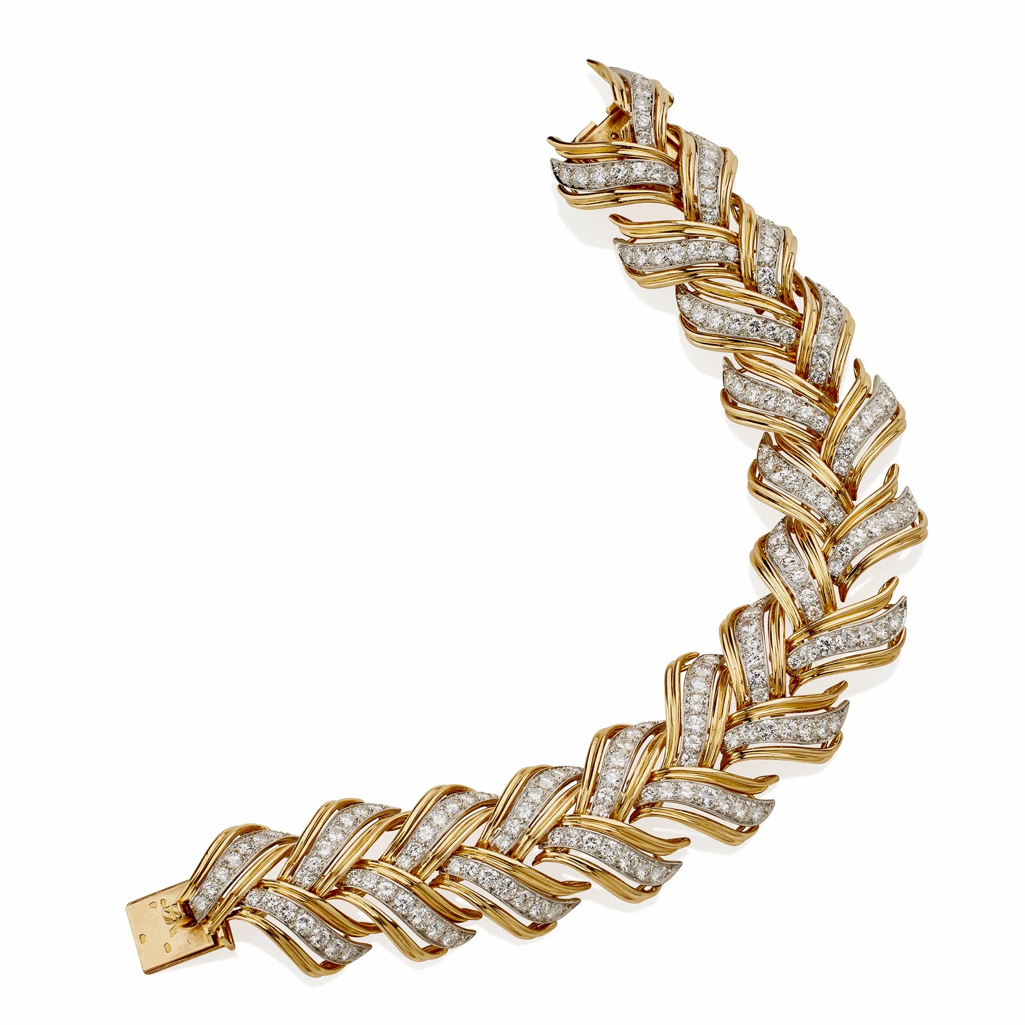 André Vassort Gold and Diamond Bracelet