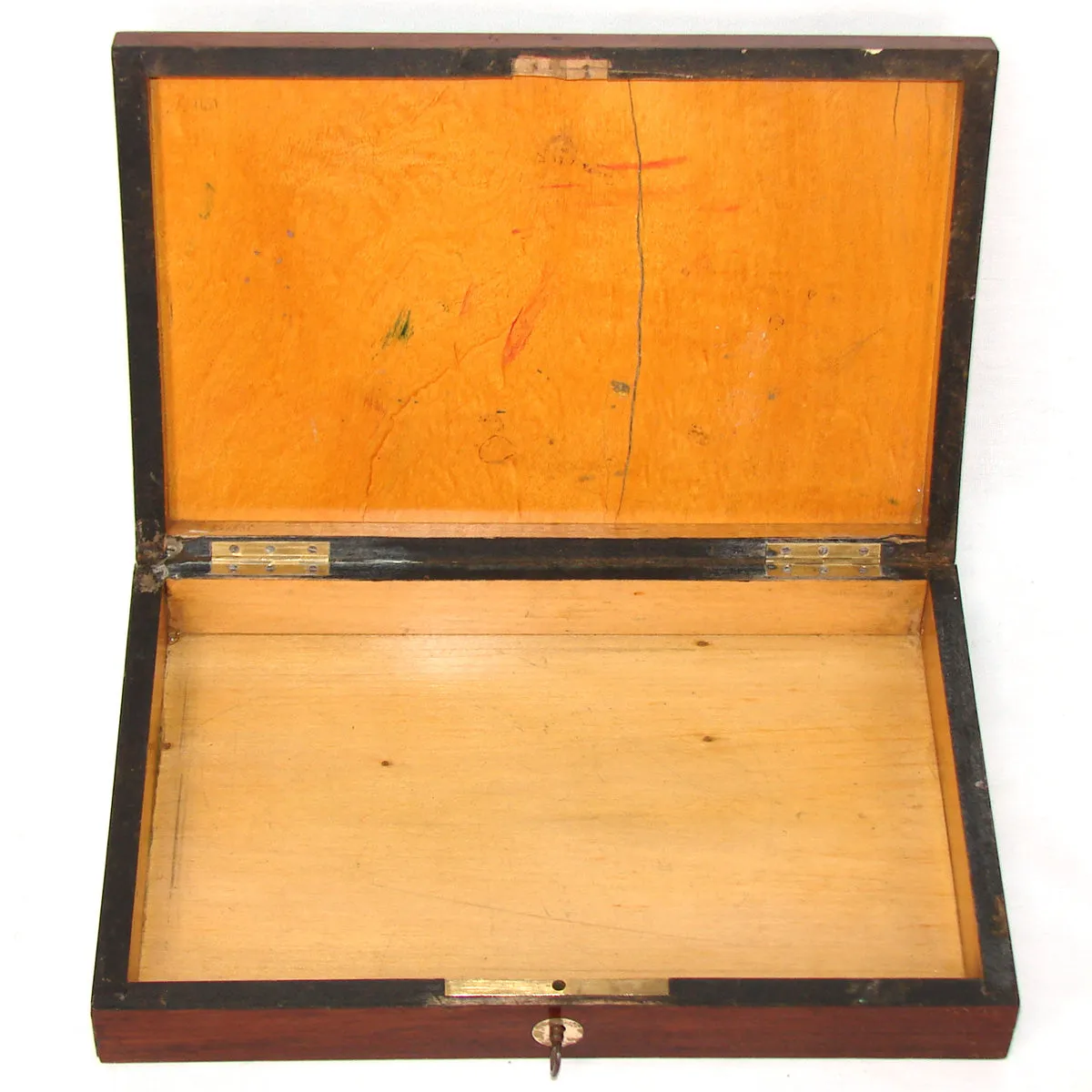 Antique French Watercolor Aquarelle Painting Artist's Box, Elegant Boulle Rosewood Chest