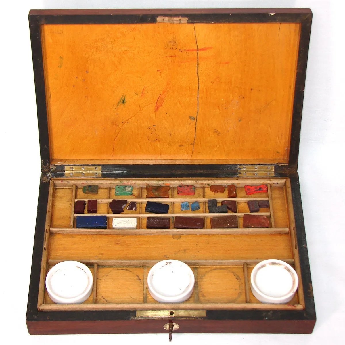 Antique French Watercolor Aquarelle Painting Artist's Box, Elegant Boulle Rosewood Chest