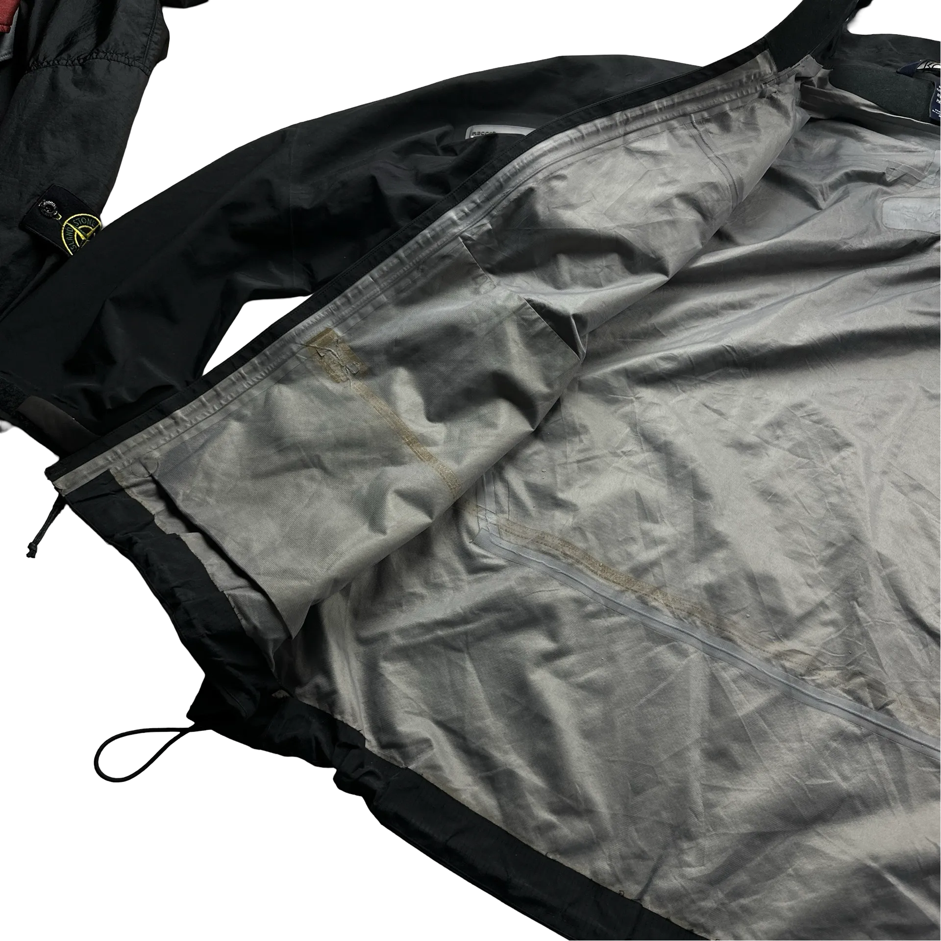 Arcteryx Black Goretex Asymmetric Windbreaker Jacket - Large