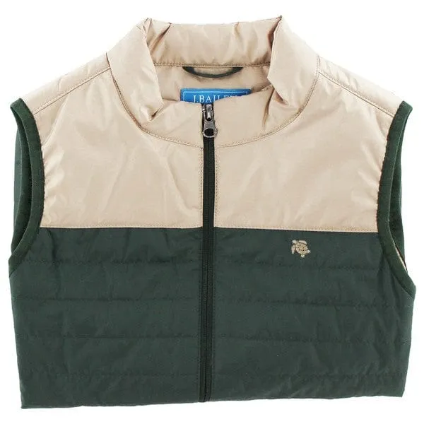 Bailey Boys Quilted Vest -Forest/Tan