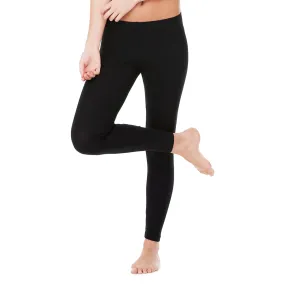 Bella   Canvas Women's Black Cotton/Spandex Legging