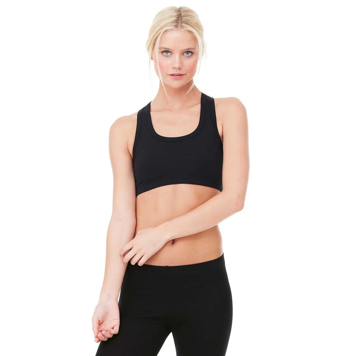Bella   Canvas Women's Black Cotton/Spandex Legging