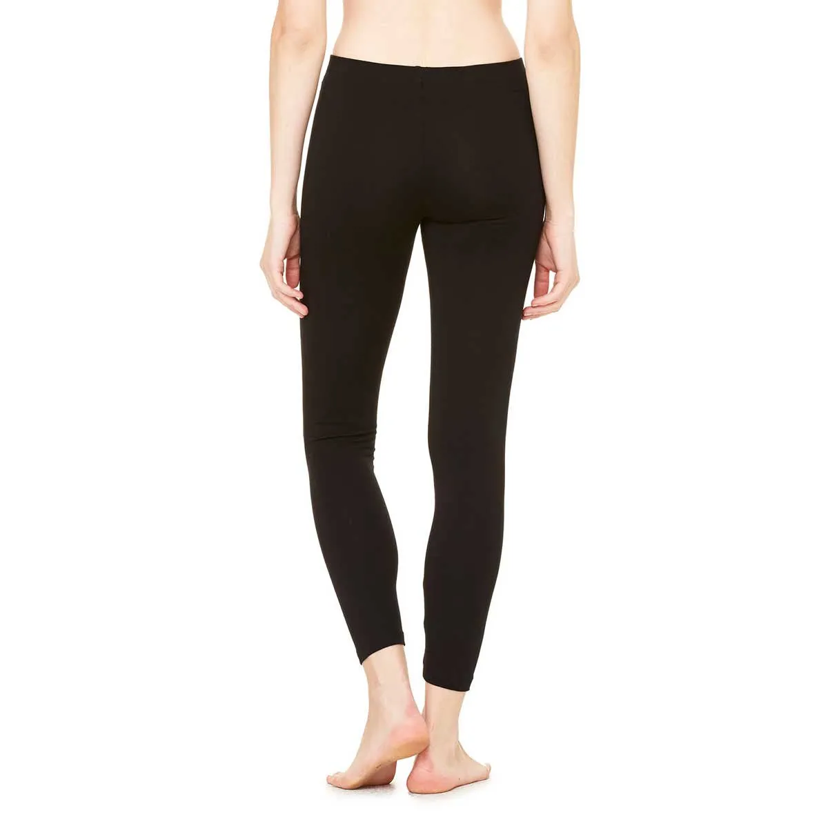 Bella   Canvas Women's Black Cotton/Spandex Legging