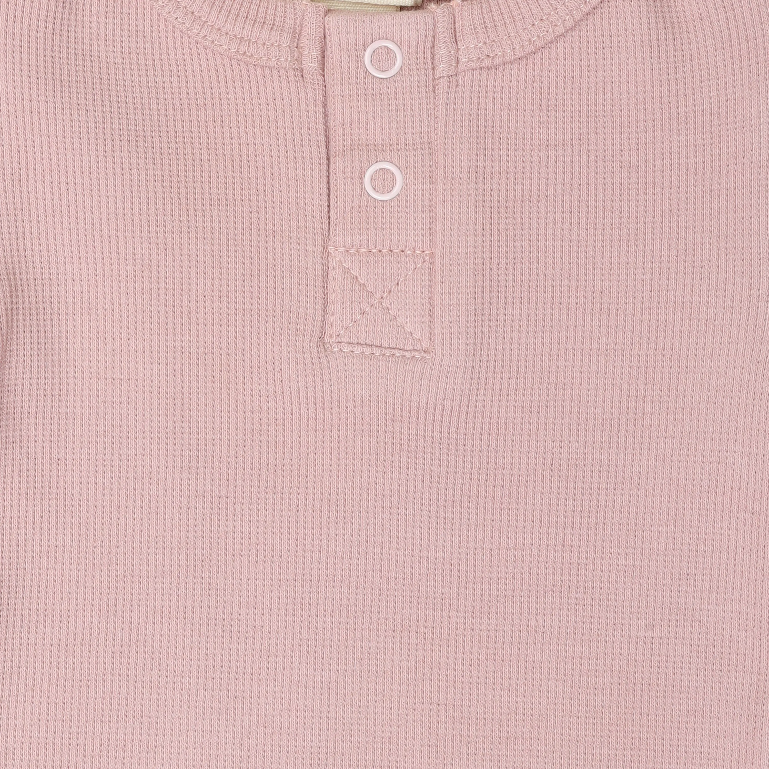 Blush Pink Organic Sleeveless Frill Bodysuit