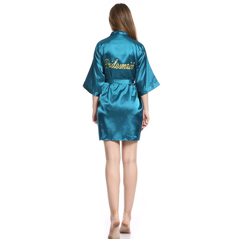 Bridesmaid Gifts Bride Robe Bridesmaid Robes Bridal Silk Satin Robe Getting Ready Robes