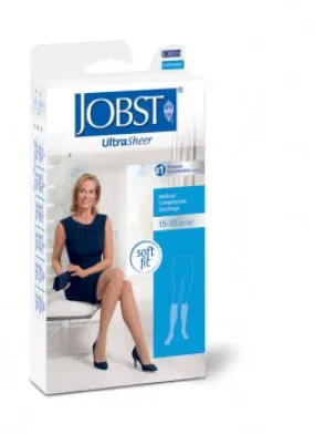 BSN Medical 7768102 Jobst Medical Compression Stockings Knee High w/SoftFit 15-20 mmHg, UltraSheer, Standard Length, Large, Natural Color