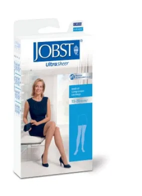 BSN Medical 7768608 Jobst Medical Compression Stockings, Thigh High w/Sensitive Silicone 15-20 mmHg UltraSheer, Standard Length, Small, Natural Color