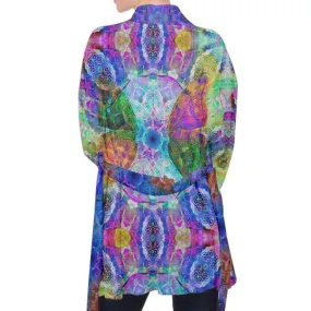 Butterfly Mandala Velvet Kimono Robe