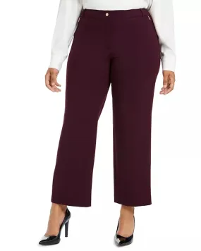 Calvin Klein Women's   Zipper-Pocket Ankle Pants Purple  18W | Purple
