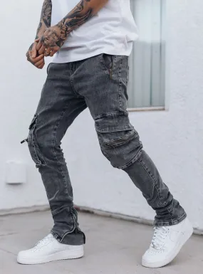 Cargo Jeans V6 in Grey