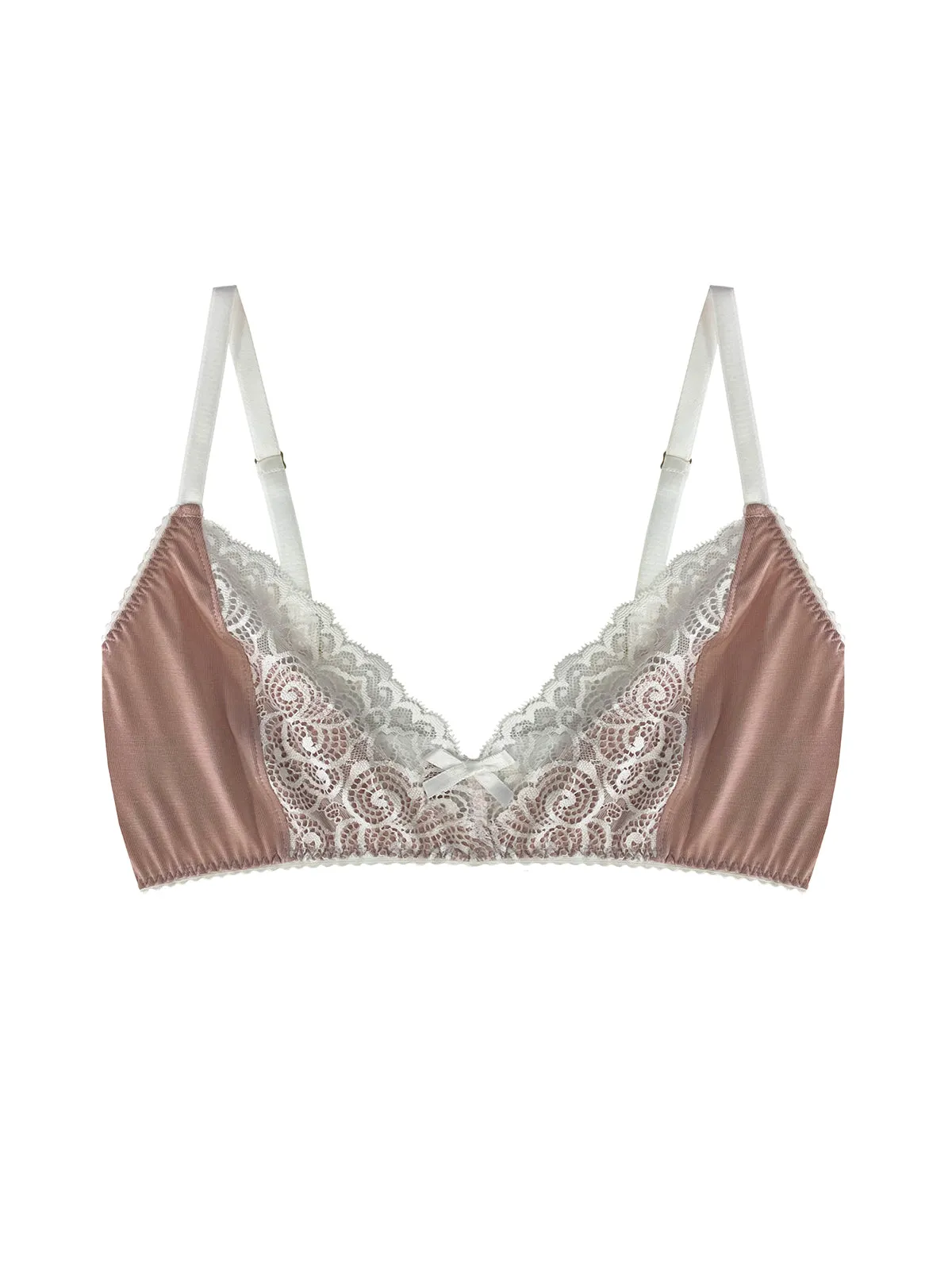 Charlotte Pink Organic Bamboo Jersey Bralette