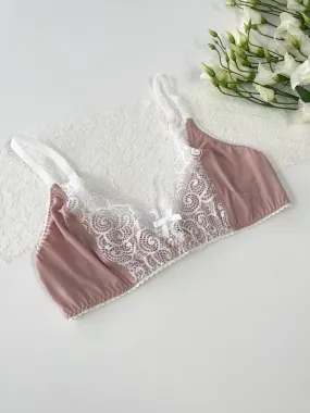 Charlotte Pink Organic Bamboo Jersey Bralette