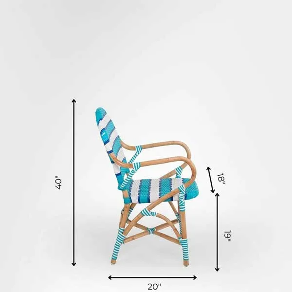 Classic French Bistro Cane & Wicker Furniture - Coffee Chair - Sloven