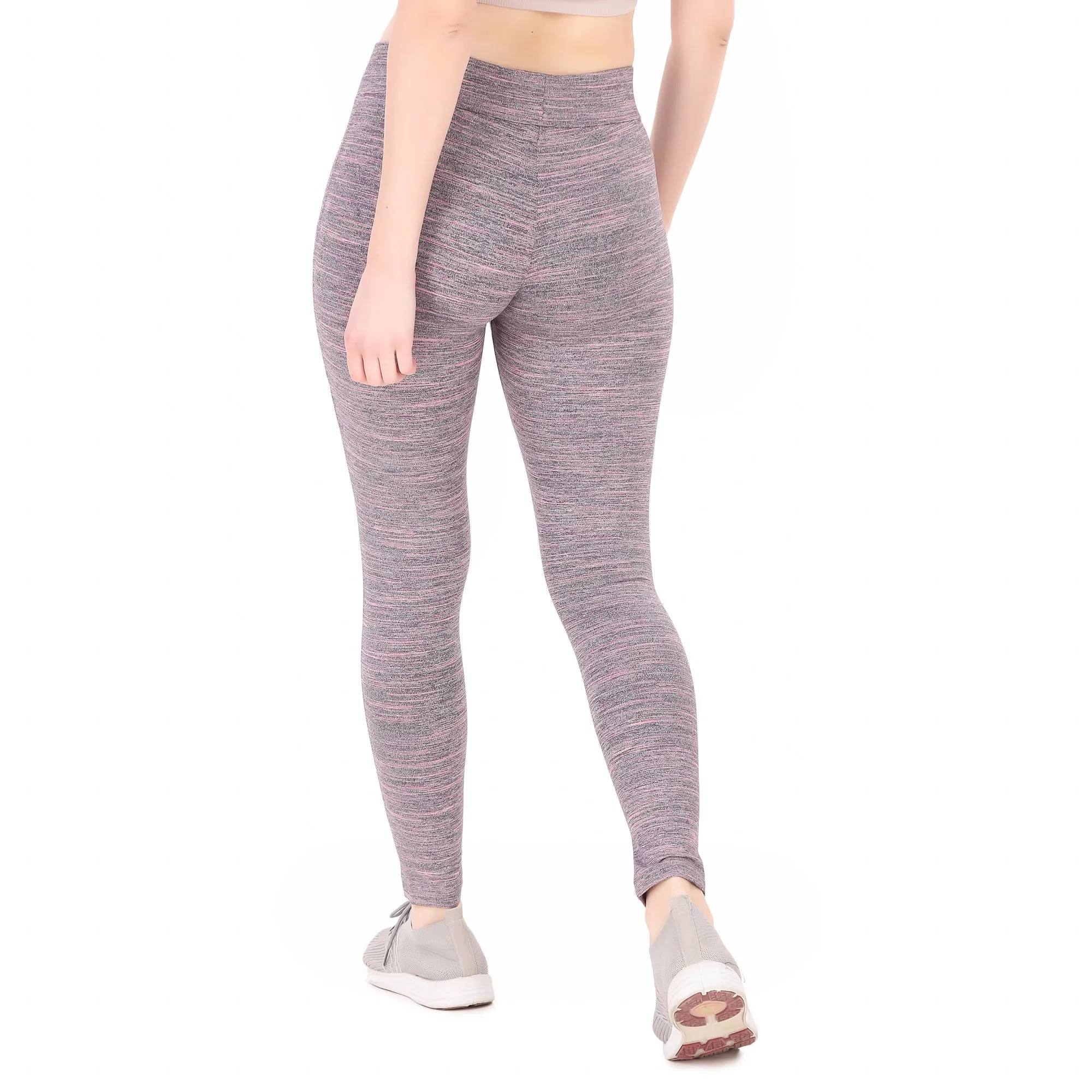 Color-block Legging/Tights For Women (Pink Melange)