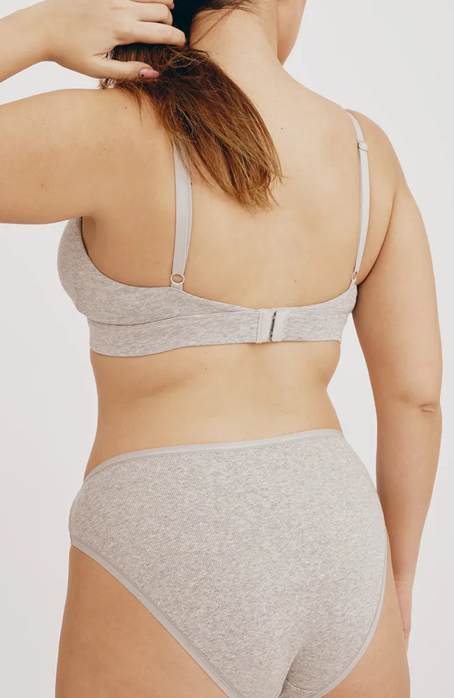 Core triangle bralette grijs