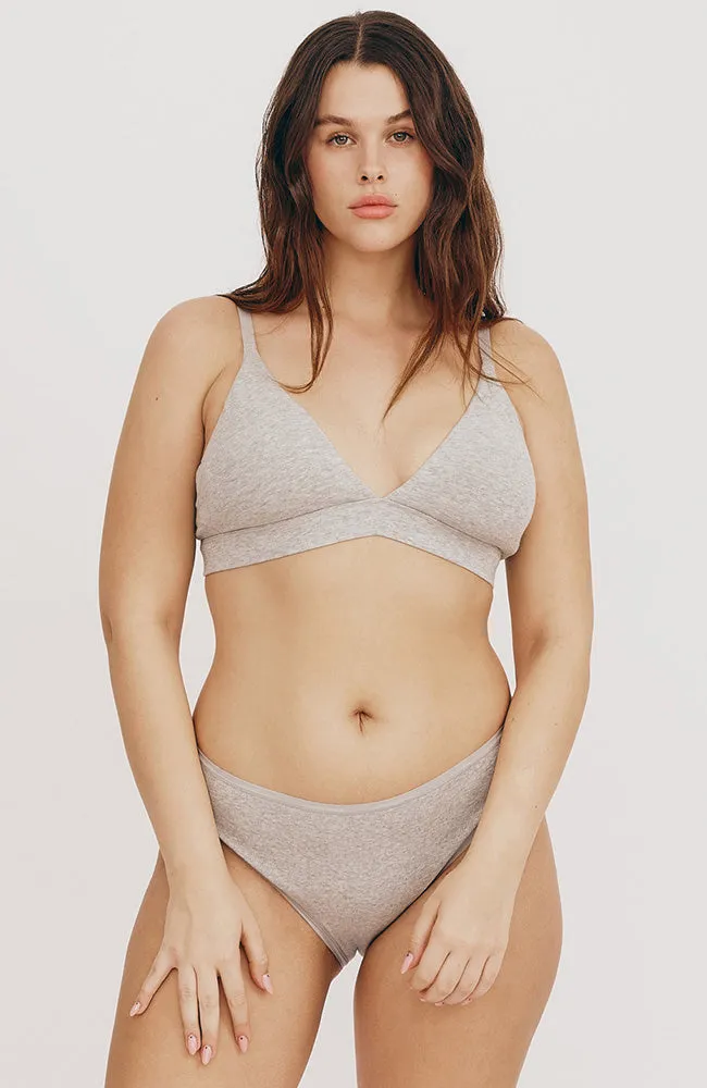 Core triangle bralette grijs