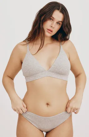 Core triangle bralette grijs