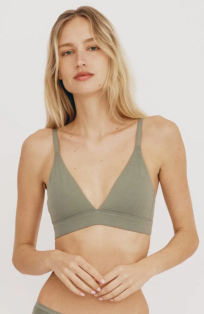 Core triangle bralette seaweed