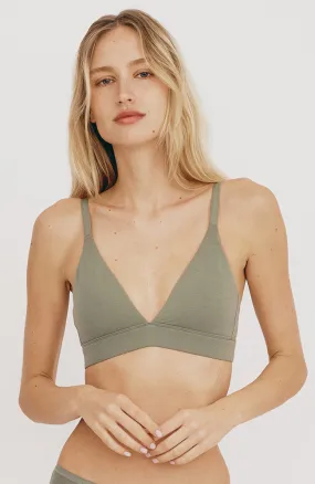 Core triangle bralette seaweed