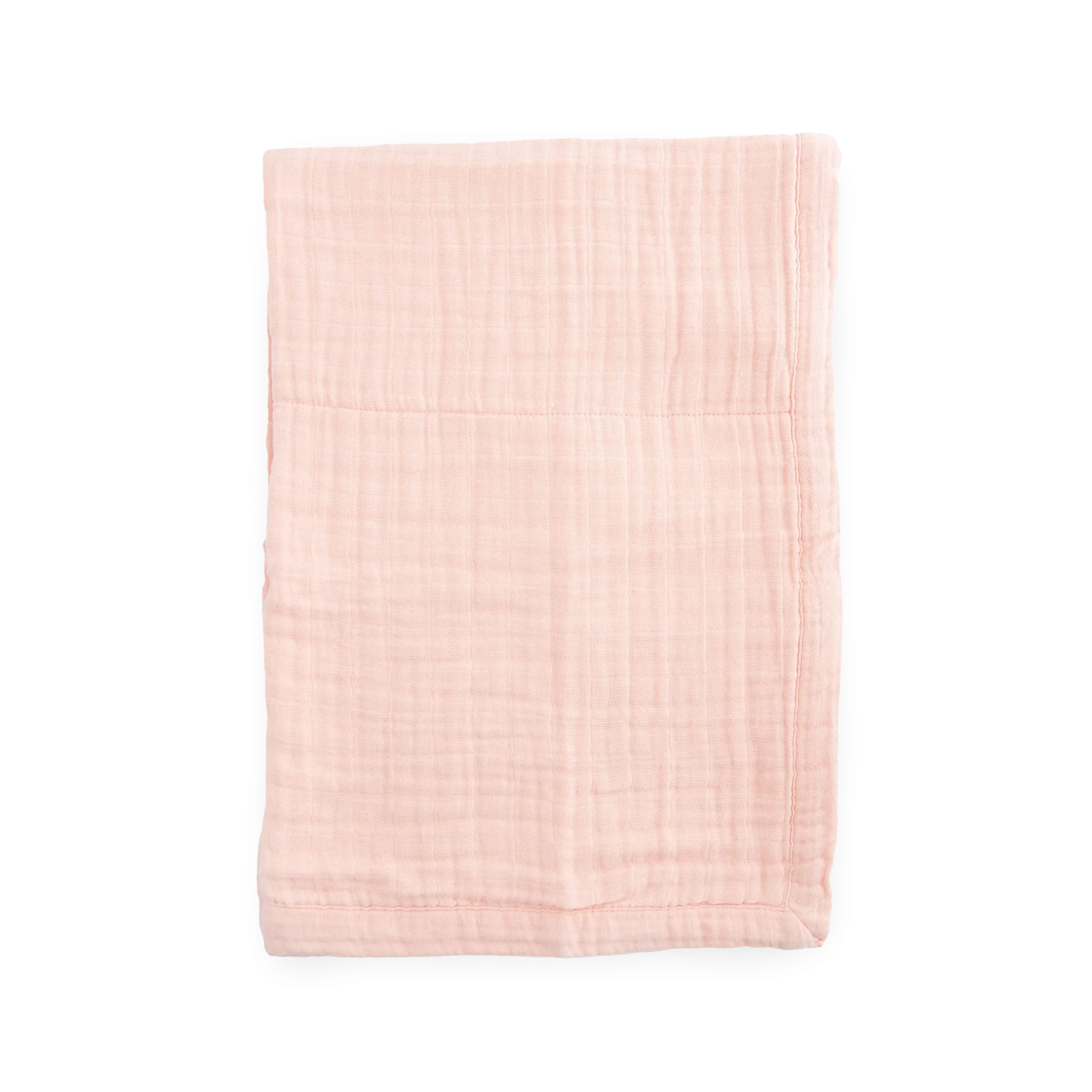 Cotton Muslin Baby Quilt - Rose Petal