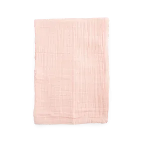 Cotton Muslin Baby Quilt - Rose Petal