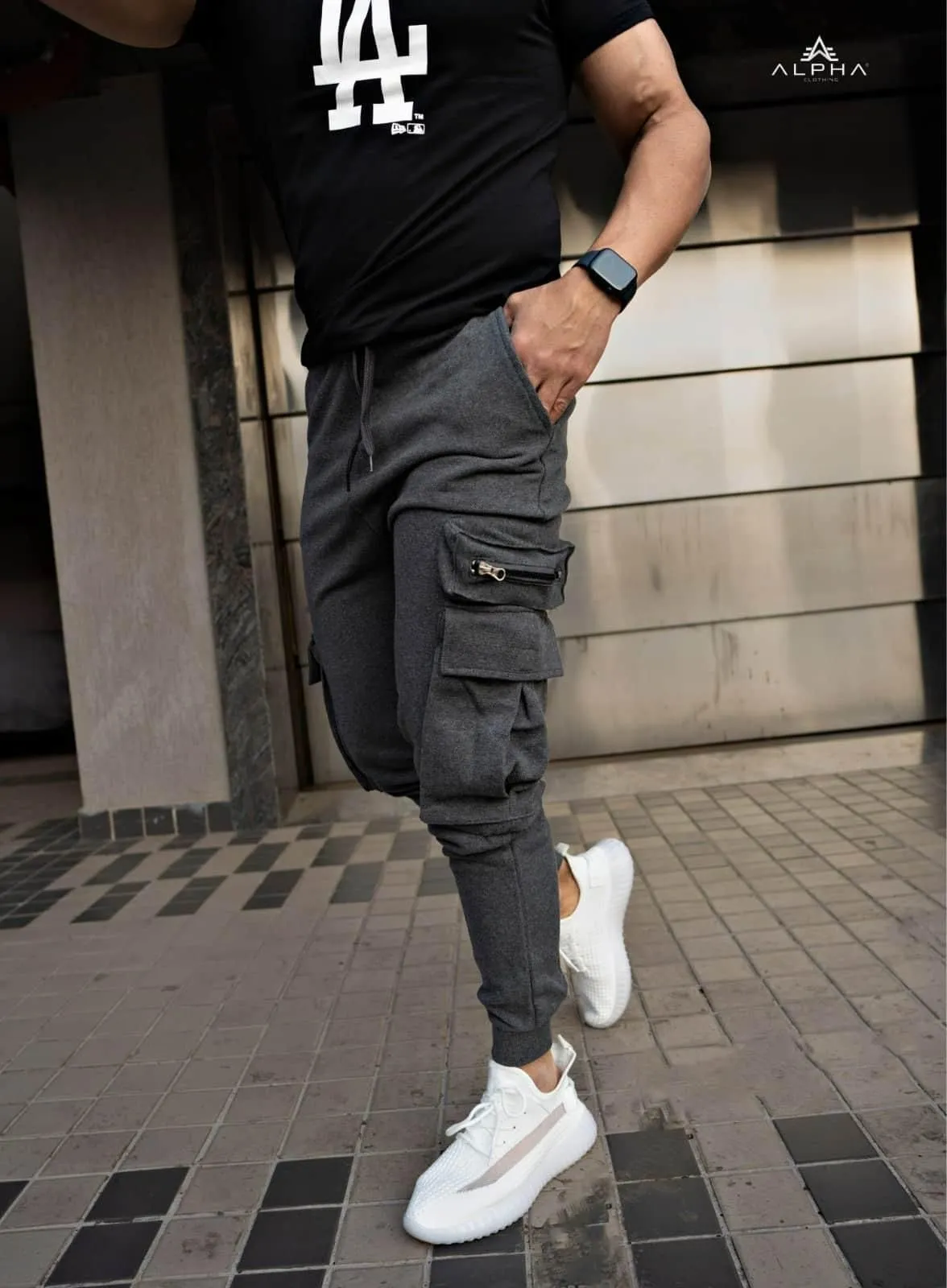 Cotton Texture Stretchable Jogger for Men
