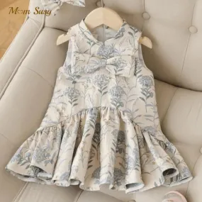 Couture French Delph Blue Party Dress