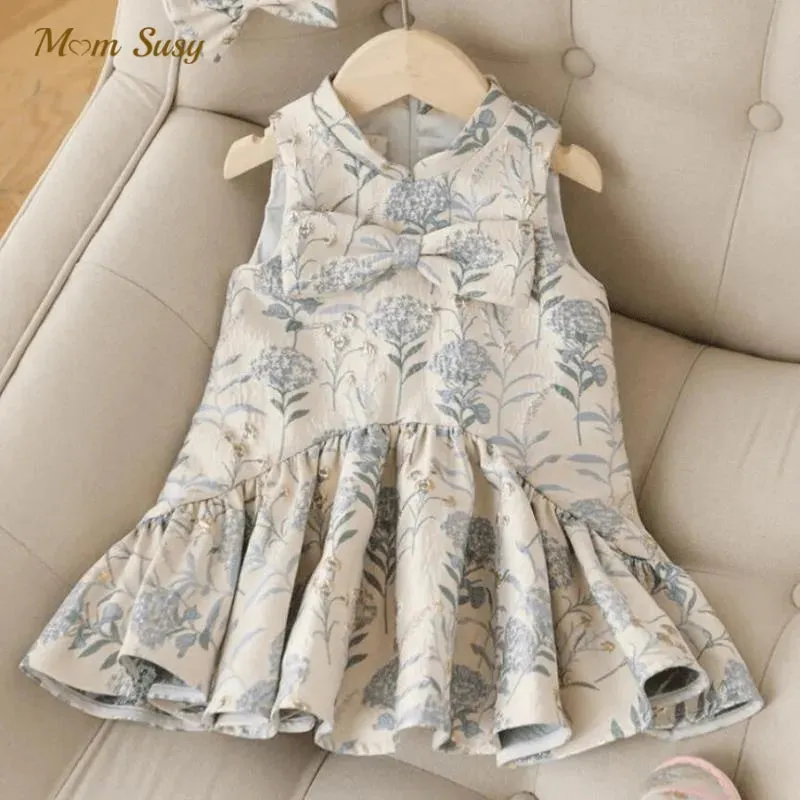 Couture French Delph Blue Party Dress