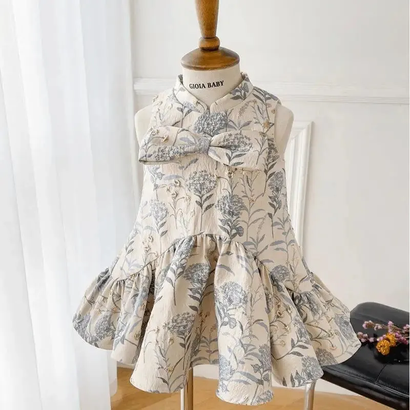 Couture French Delph Blue Party Dress