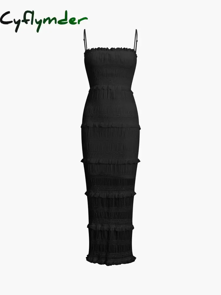 Cyflymder - Aegean Ruffle Zippered Midi Dress