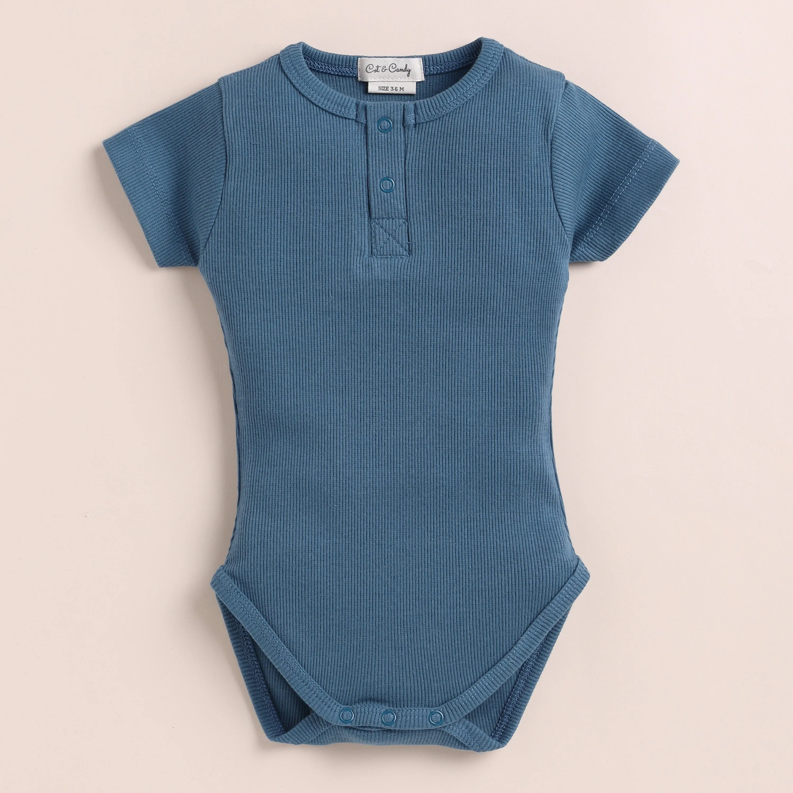 Denim Organic Short Sleeve Bodysuit