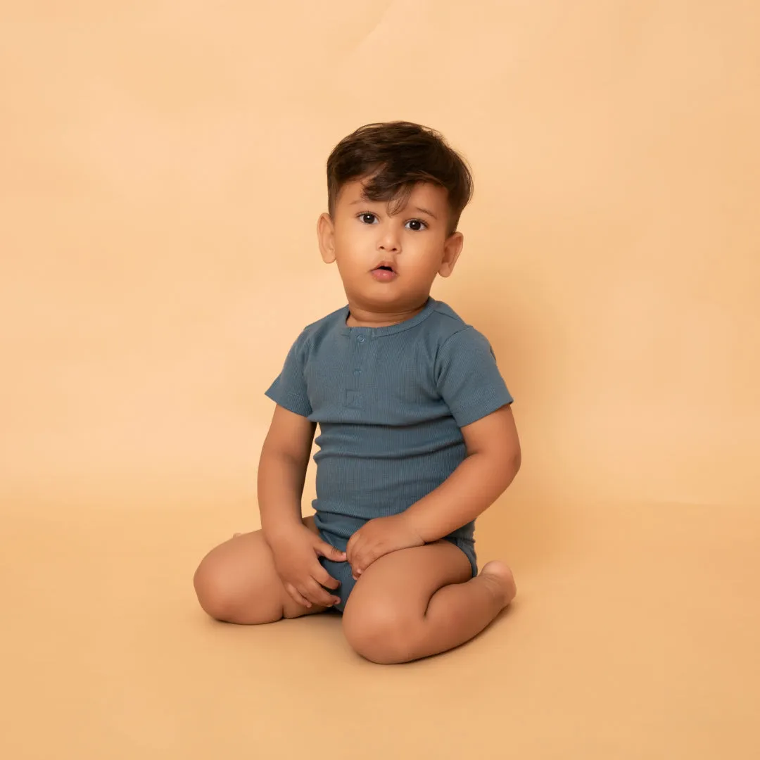 Denim Organic Short Sleeve Bodysuit