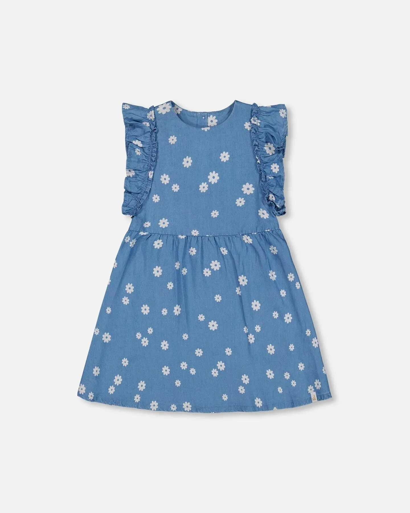 Deux Par Deux Floral Chambray Dress