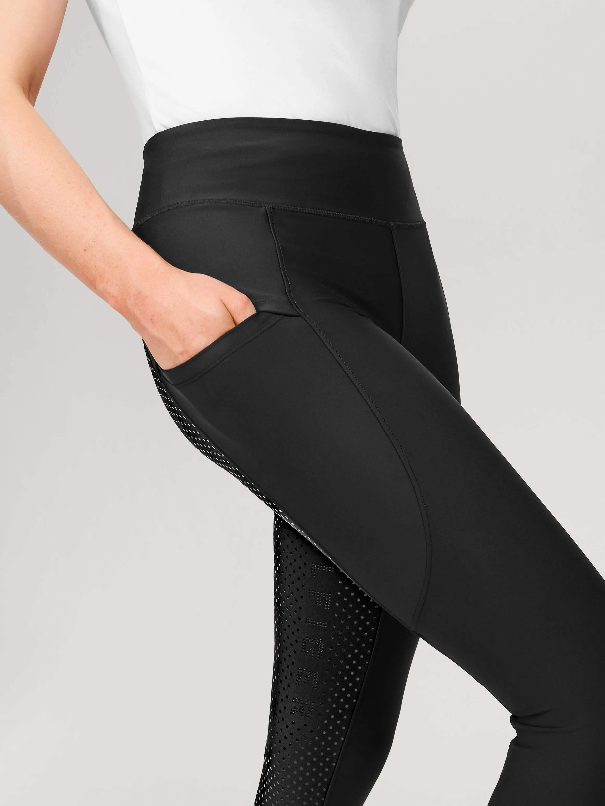 Devon Riding Full Grip Leggings BLACK