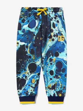 Dolce & Gabbana Boys Cotton Marble Print Joggers