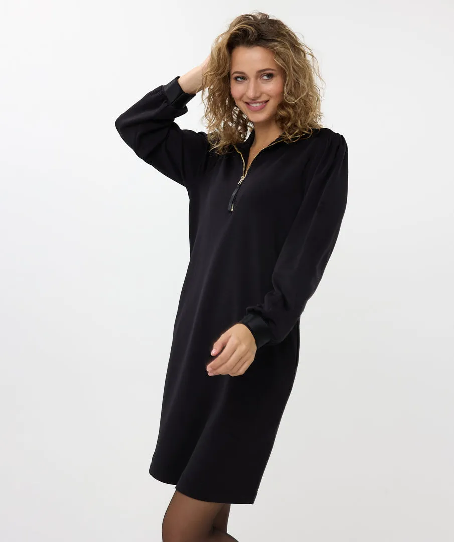 ESQUALO // 05501 ZIPPERED DRESS BLACK