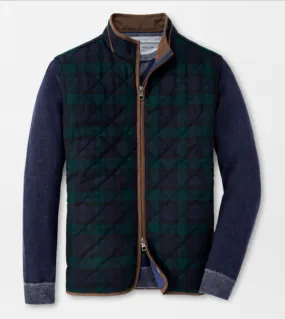 Essex Quilted Wool Travel Vest-Navy/Balsam
